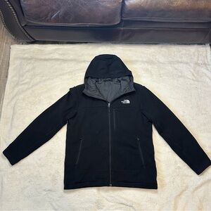 The North Face Men’s Large Black Hooded Soft Shell Jacket Full Zip
